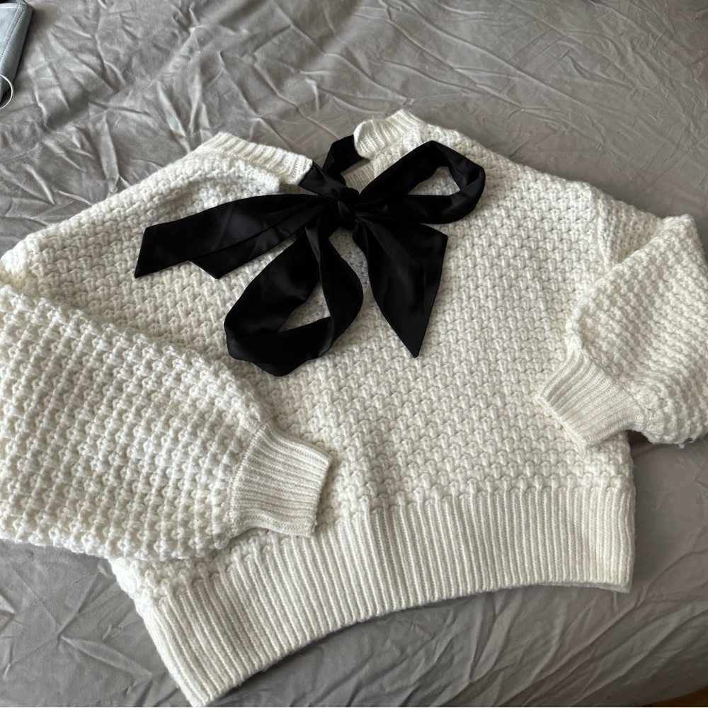 Altar’d State Bow Detail Sweater - Picture 4 of 5